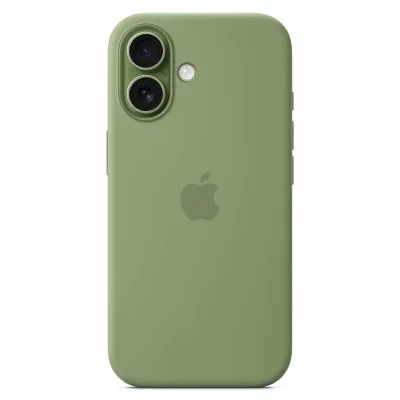 Coque Apple en silicone avec MagSafe vert ardoise pour iPhone 17