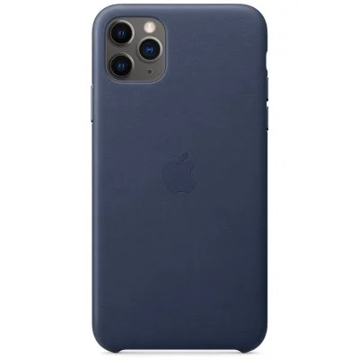 Coque en cuir pour iPhone 11 Pro Max Bleu nuit - Neuf