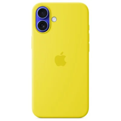 Coque en silicone avec MagSafe pour iPhone 16 Carambole