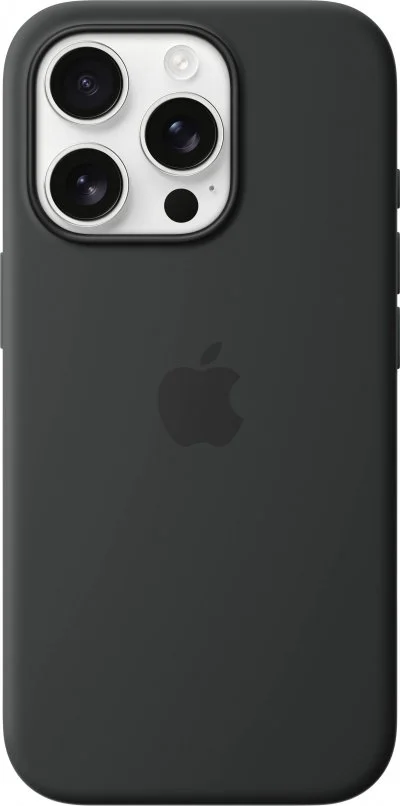 Coque en silicone avec MagSafe pour iPhone 16 Pro Noir