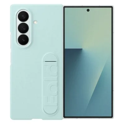 Coque en silicone avec support Samsung Galaxy Z Fold 7 - Mint