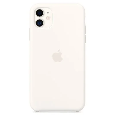 Coque en silicone pour iPhone 11 Blanc