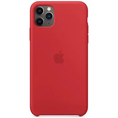 Coque en silicone pour iPhone 11 Pro Max Rouge