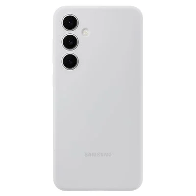 Coque en silicone pour Samsung Galaxy S24 FE Gris