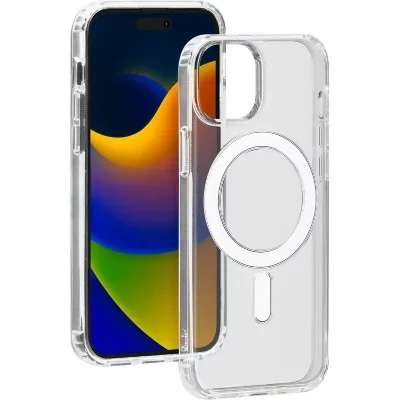 Coque iPhone 15 Plus Compatible MagSafe Hybride Transparente Bigben