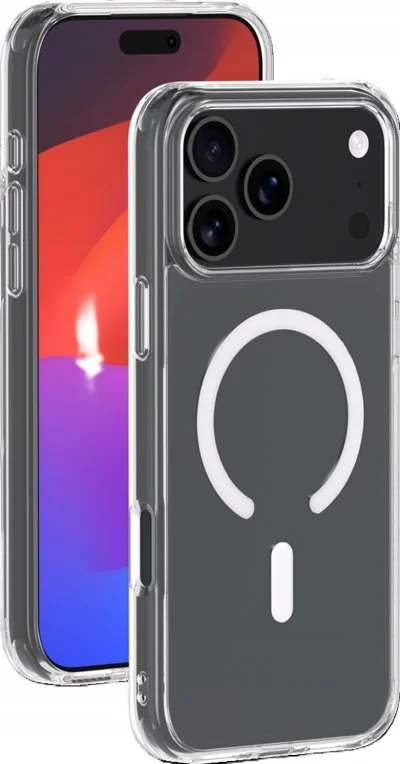 Coque MagSafe pour iPhone 17 Pro Hybride Transparente Bigben - Neuf