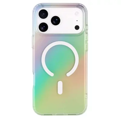 Coque MagSafe pour iPhone 17 Pro Max AntiChoc au design Holographique Multicolore