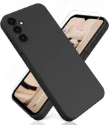 LITTLE BOUTIK Coque Noir pour Samsung Galaxy A14 4G/5G (6,6) et Verre Trempé Film Protection Ecran