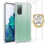 EVETANE Coque pour Samsung Galaxy S20 FE Antichoc Silicone + 2 Vitres en verre trempé []