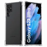PHONILLICO Coque pour Samsung S22 ULTRA 5G - Antichoc Protection Silicone Souple Transparent