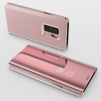 Coque Rabat Miroir Rose pour Samsung Galaxy S20 - Protection Clear View []