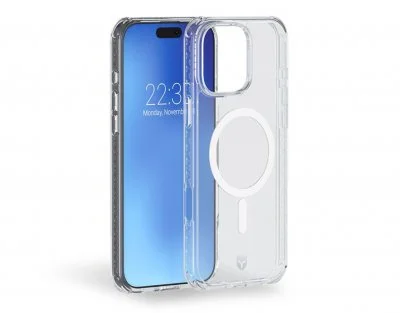 Coque Renforcée Forcecase compatible MagSafe pour iPhone 16 Pro Max Transparent