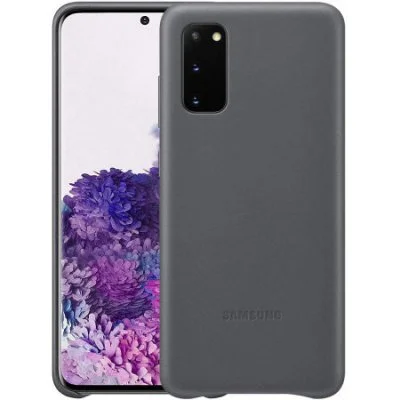 Coque samsung galaxy s20 en cuir ef-vg980ljegeu - grise