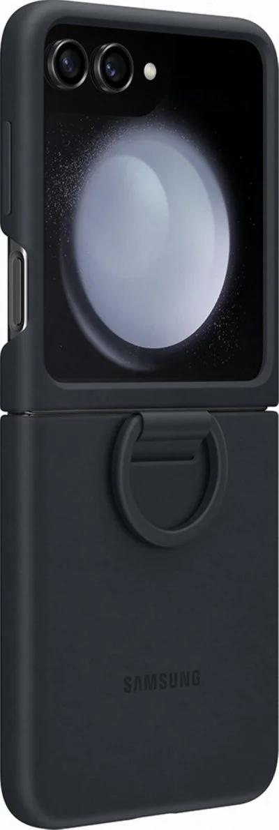 Coque Samsung Galaxy Z Flip 5 Silicone avec anneau - Marine - Neuf