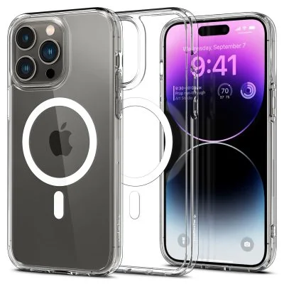Coque Spigen Iphone 14 Pro Max Magsafe Hybride Blanc