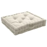 ED ENJOY HOME Coussin de Sol 50 x 50 x 10 cm LOLA 100% coton - BEIGE ECRU