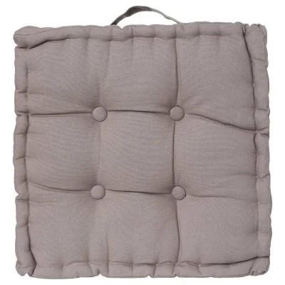 Coussin de sol gris clair 40x40 Atmosphera créateur d'intérieur - Gris