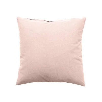 Coussin déhoussable uni en coton Vieux rose 40 x 40 cm - Vieux rose