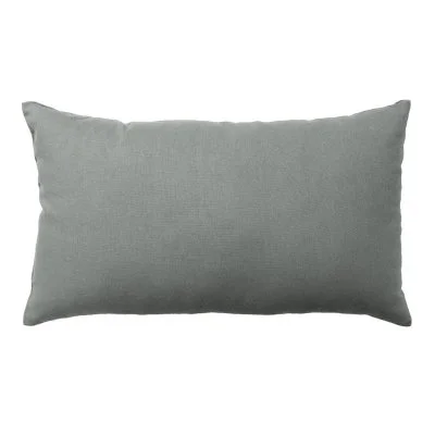 Coussin non déhoussable en coton uni - Gris clair - 30 x 50 cm