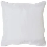 Coussin passepoil 60 x 60 cm polyester uni essentiel Blanc