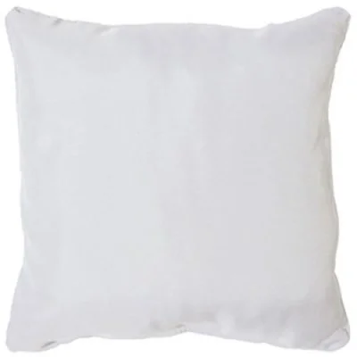 Coussin passepoil 60 x 60 cm polyester uni essentiel Blanc