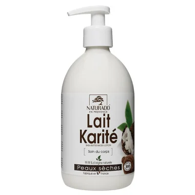 Crème corporelle naturelle 15% beurre de karité pépins de raisin 500ml