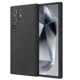 CRONG Coque en Silicone Liquide pour Samsung Galaxy S24 Ultra Anti-Choc Flexible Noir