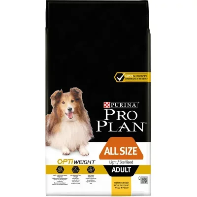 Croquettes pour Chien All Sizes Adult Light et Sterilised PROPLAN 14kg