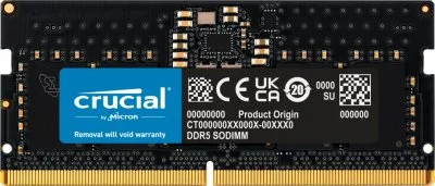 Crucial RAM 8Go DDR5 5600MHz (ou 5200MHz ou 4800MHz) Mémoire pour Ordinateur Portable CT8G56C46S5