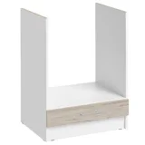 CUISINEANDCIE - meuble pour four encastrable eco noyer blanchi l 60 cm