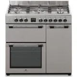 CONTINENTAL EDISON Cuisiniere piano gaz 3 fours électriques cecp903fix 5 feux - inox - largeur 90 cm