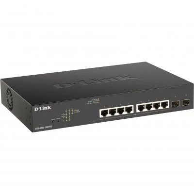D-Link Switch semi-gérable 8 Ports Gigabit PoE 130W + 2 Ports Combo