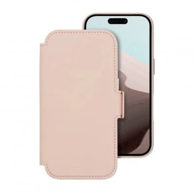 DBRAMANTE1928 Étui Portefeuille avec Fonction Stand pour iPhone 17 matière ICON Rose