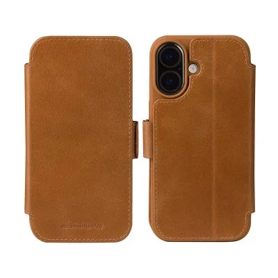 DBRAMANTE1928 Étui pour iPhone 17 en Slim Cuir Copenhagen avec Porte-Cartes Marron