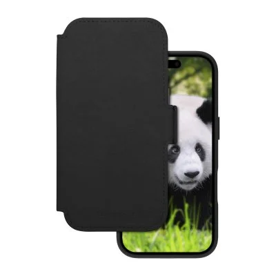 DBRAMANTE1928 Étui pour iPhone 17 Folio 2 en 1 Modèle Lynge Compatible MagSafe Noir