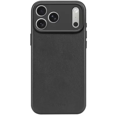 Decoded Coque en Cuir pour iPhone 17 Pro Max Compatible MagSafe Noir