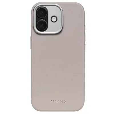 Decoded Coque pour iPhone 17 MagSafe en Cuir Antichocs Beige
