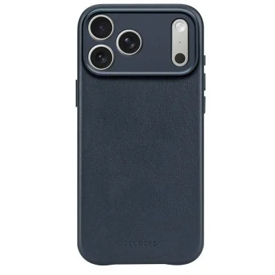 Decoded Coque pour iPhone 17 Pro Max MagSafe en Cuir Antichocs Bleu