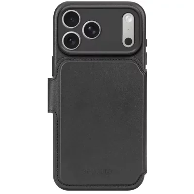 Decoded Portefeuille détachable 2 en 1 en cuir MagSafe Apple iPhone 17 Pro Max - Noir