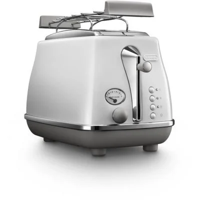 DELONGHI Grille-pain 2 fentes Blanc - Icona Capitals - CTOC2103.W