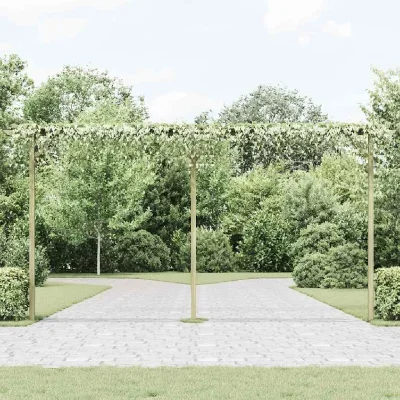 Design Classique Pergola De Jardin 400 X 40 X 205 Cm Bois-855835