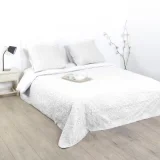 ATMOSPHERA Dessus de lit arabesque ivoire 240x260 + 2 housses d'oreiller 60x60
