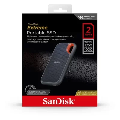 Disque SSD Externe portable SanDisk® Extreme® 2 To Noir