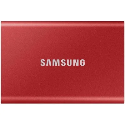 Disque SSD externe Samsung portable T7 500go rouge métallique