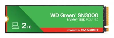 Disque SSD interne - WESTERN DIGITAL - WD Green SN3000 - 2 To - PCIe Gen4 - M.2 2280