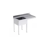 DISTFORM Plonge 1 Bac avec Passage pour Lave-Vaisselle à Droite - L 1400 x P 700 mm