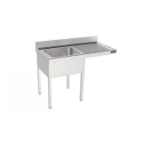 DISTFORM Plonge 1 Bac avec Passage pour Lave-Vaisselle à Gauche - L 1400 x P 600 mm
