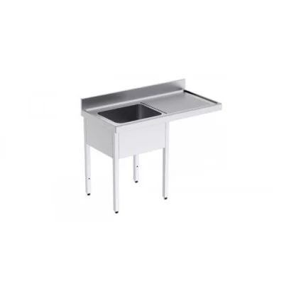 Distform Plonge 2 Bacs avec Passage pour Lave-Vaisselle à Droite - L 1800 x P 600 mm