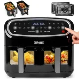 DURONIC AF24 friteuse Double 10 L Autonome 2400 W Friteuse d'air chaud Noir