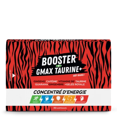 EA PHARMA Gmax taurine concentréd'énergie une boîte de 30 ampoules